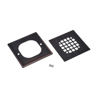 Oatey 42338 4-1/4 X 4-1/4 Oil Rubbed Bronze Square Snap-Tite Shower Strainer