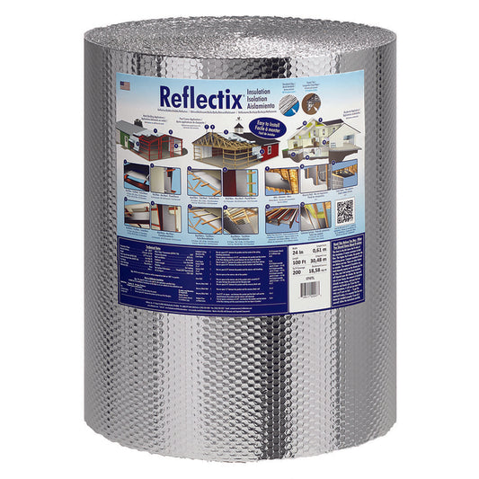 Reflectix 24 in. W X 100 ft. L R-3.7 to R-21 Reflective Radiant Barrier Insulation Roll 200 sq ft