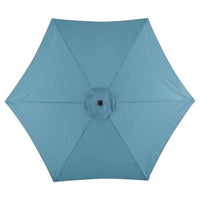 Living Accents Hattington 9 ft. Tiltable Blue Market Umbrella