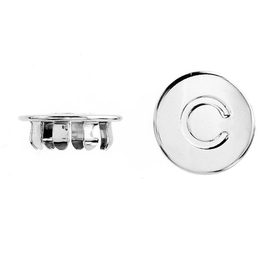 Danco Round Chrome Plastic Cold Index Button For American Standard Faucets (Pack of 5)