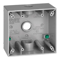 Sigma Electric New Work 31 cu in Square Die-Cast Metal 2 gang Weatherproof Box Gray