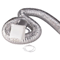 Deflect-O 8 ft. L X 4 in. D Silver/White Plastic Dryer Vent Kit