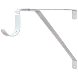10-1/4" - 10-3/4" Adjustable Open-Back Shelf Bracket with 2-1/2" Drop  - White