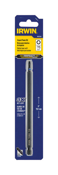 Punta de impacto Torx T15 x 6 pulg. de largo de acero de la serie Performance de Irwin, 1 pieza