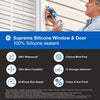 GE Supreme Clear Silicone Window and Door Sealant 10.1 oz (Pack of 12)