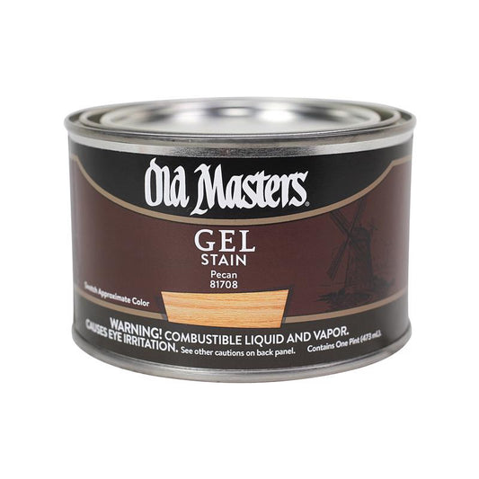 Old Masters Gel Stain Semi-Transparent Pecan Oil-Based Gel Stain 1 pt. (Pack of 4)