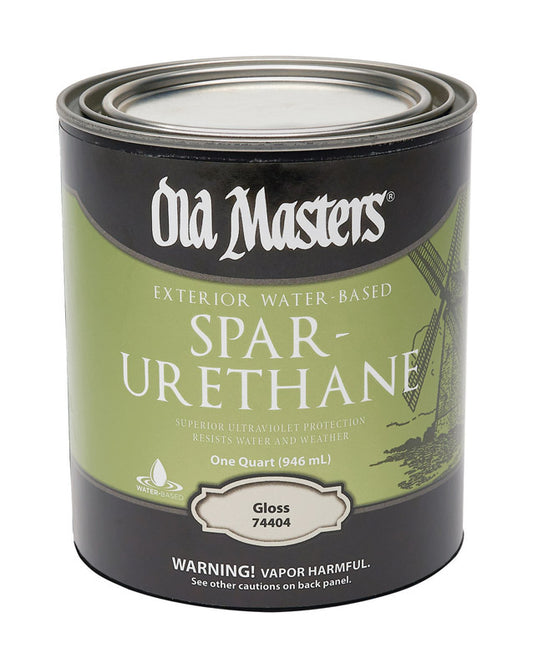 Old Masters Gloss Clear Water-Based Spar Urethane 1 qt. (Pack of 4)