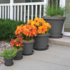 Bloem Terra 13 in. D Resin Tray Charcoal