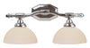 Bel Air Lighting Village Polished Chrome Silver 2 lights Incandescent Vanity Light Wall Mount