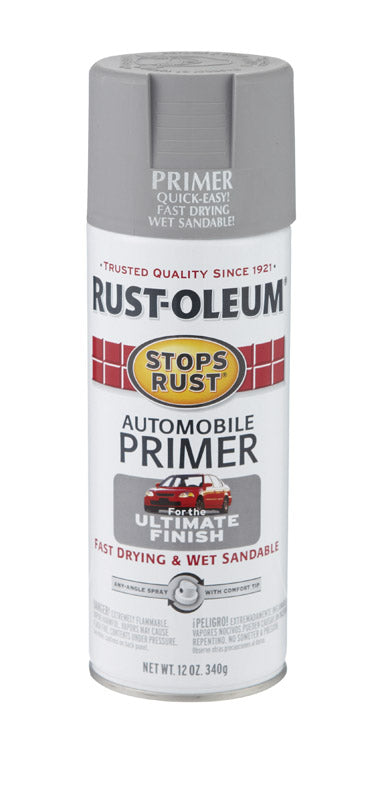 Rust-Oleum Stops Rust Gray Primer 12 oz. (Pack of 6)