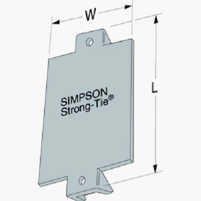Simpson Strong-Tie 3 in. H X 0.4 in. W X 1.5 in. L Galvanized Steel Nail Stop