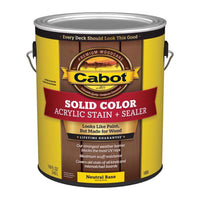Cabot Solid Color Acrylic Stain & Sealer Solid Tintable Neutral Base Acrylic Deck Stain 1 gal. (Pack of 4)