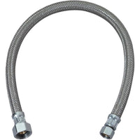 BrassCraft Plumbshop 3/8 in. Compression pc X 1/2 in. D FIP 16 in. Braided Stainless Steel Faucet Su