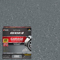 Rust-Oleum RockSolid Dark Gray 200 to 250 sq. ft. Coverage Area Garage Floor Coating Kit 76 oz.