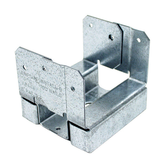 Simpson Strong-Tie ZMAX 3.63 in. H x 4 in. W 16 Ga. Galvanized Steel Standoff Post Base (Pack of 20)