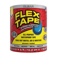 Flex Seal Family of Products Flex Tape 4 in. W X 5 ft. L Clear Waterproof Repair Tape (Pack of 4)