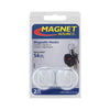Magnet Source 1.4 in. L X 1.25 in. W White Magnetic Hooks 14 lb. pull 2 pk - Open Box