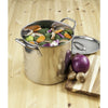 McSunley Stainless Steel Stock Pot 11 in. 16 qt Silver