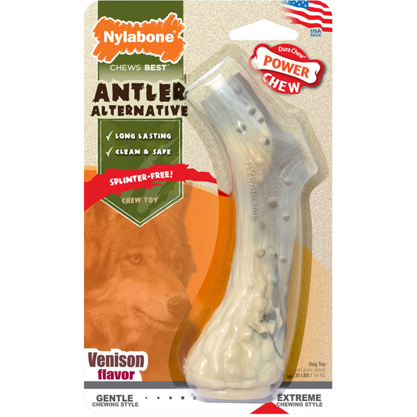 Nylabone Wild Alternative Antler Power Chew Venison Flavor for Dogs Up to 35 lb