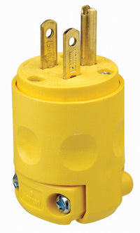 Leviton Residential PVC Ground/Straight Blade Plug 5-15P 18-12 AWG 2 Pole 3 Wire