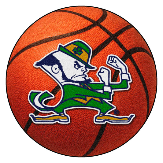 Notre Dame Leprechaun Basketball Rug - 27in. Diameter