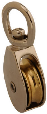 Campbell 1-1/4 in. D Nickel Zinc Single Sheave Swivel Eye Pulley