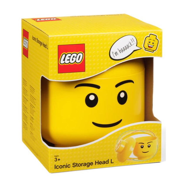 Cabeza de almacenamiento para niño grande LEGO amarilla