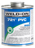 Weld-On 721 Blue Solvent Cement For PVC 8 oz