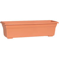 Novelty Countryside Flower Box Planter Terracotta 24 in Rectangular Outdoor Planter