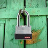Kwikset 1-9/16 In. Laminated Steel Keyed Different Padlock with 1-1/2 In. Hardened Steel Shackle