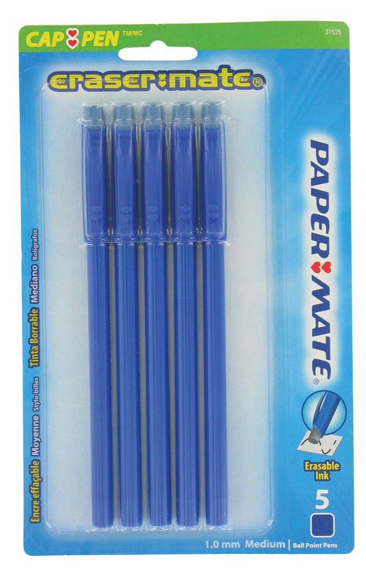Paper Mate 1738754 Blue Paper Mate Eraser Mate 2 (Pack of 6)