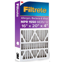 Filtrete 16 in. W X 20 in. H X 4 in. D Polypropylene 12 MERV Pleated Air Filter 1 pk (Pack of 2) - Open Box