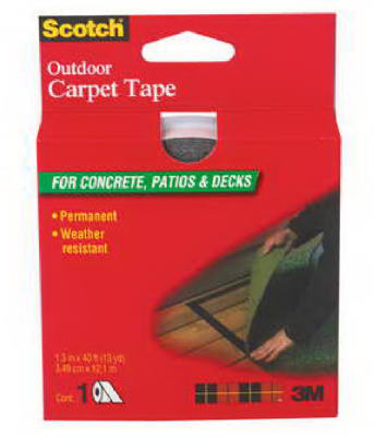 3M Scotch Water Repellent Non-Slip Withe Vinyl Reversible Outdoor Carpet Tape 1.4 W in. x 40 L ft.