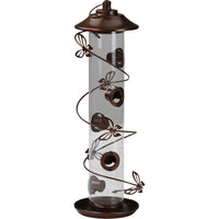 Butterfly Swirl Mixed Tube Bird Feeder