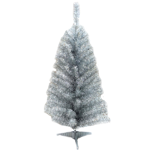 Árbol de Navidad de oropel plateado Celebrations para decoración de interiores (paquete de 8)