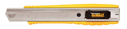 DeWalt 6-1/4 in. Sliding Snap-Off Utility Knife Black/Yellow 1 pk