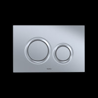 Toto Basic Round Push Plate - Matte Silver