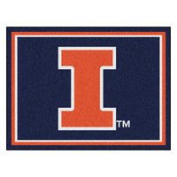 University of Illinois 8ft. x 10 ft. Plush Area Rug