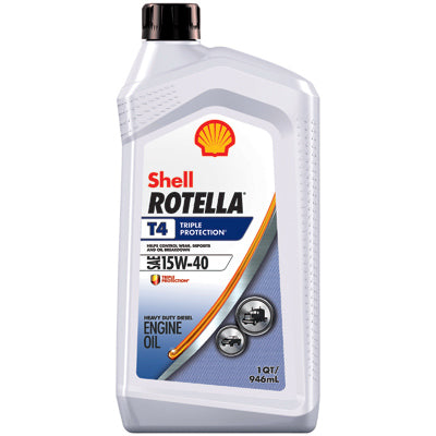 Shell Rotella T 15W-40 Diesel Engine Heavy Duty Motor Oil 1 qt. (Pack of 6)