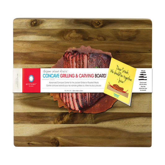 Architec Gripperwood 19 in. L X 13 in. W Acacia Wood Concave Carving Board (Pack of 3).
