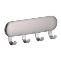 iDesign 4 Hook Brushed Stainless Steel Storage Hook/Strap 1 pk