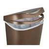 Umbra Brim 13 gal Bronze Plastic Step On Trash Can - Open Box