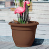 Bloem Chocolate Resin UV-Resistant Bell Ariana Planter 6.7 H x 8 Dia. in.