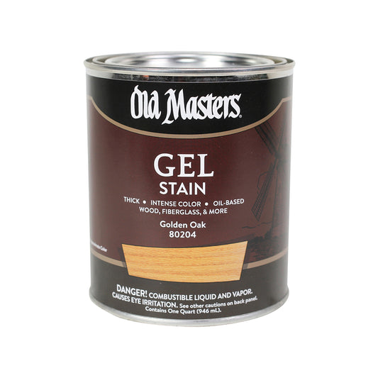 Old Masters Semi-Transparent Golden Oak Oil-Based Alkyd Gel Stain 1 qt (Pack of 4)