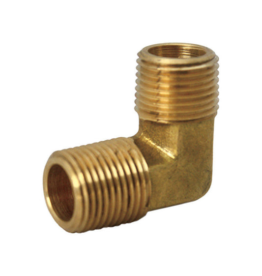 JMF Company 1/4 in. MPT X 1/4 in. D MPT Brass 90 Degree Elbow