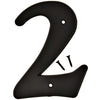 Hy-Ko 6 in. Black Plastic Number 2 Mounting Screws 1 pc. (Pack of 5)