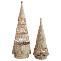 Creative Co-Op Natural Cone Tree Table Decor (Pack of 2)