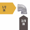 Bk Products 1/2 In. Fpt  X 3/8 In. Dia. Fpt Black Malleable Iron Reducing Elbow