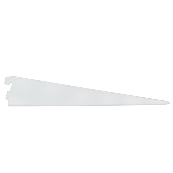 Soporte de estante de riel doble de 11" para estante de madera - Blanco