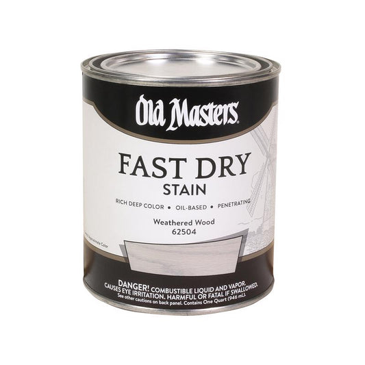 Old Masters Semi-Transparent Weathered Wood Oil-Based Alkyd Fast Dry Wood Stain 1 qt